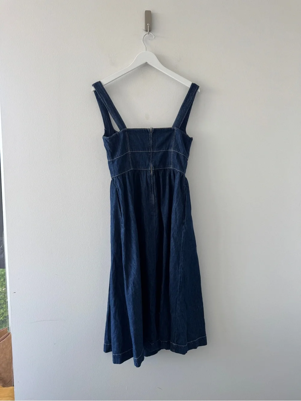REFORMATION Tagliatelle Denim Midi Dress 6 - Picture 8 of 8